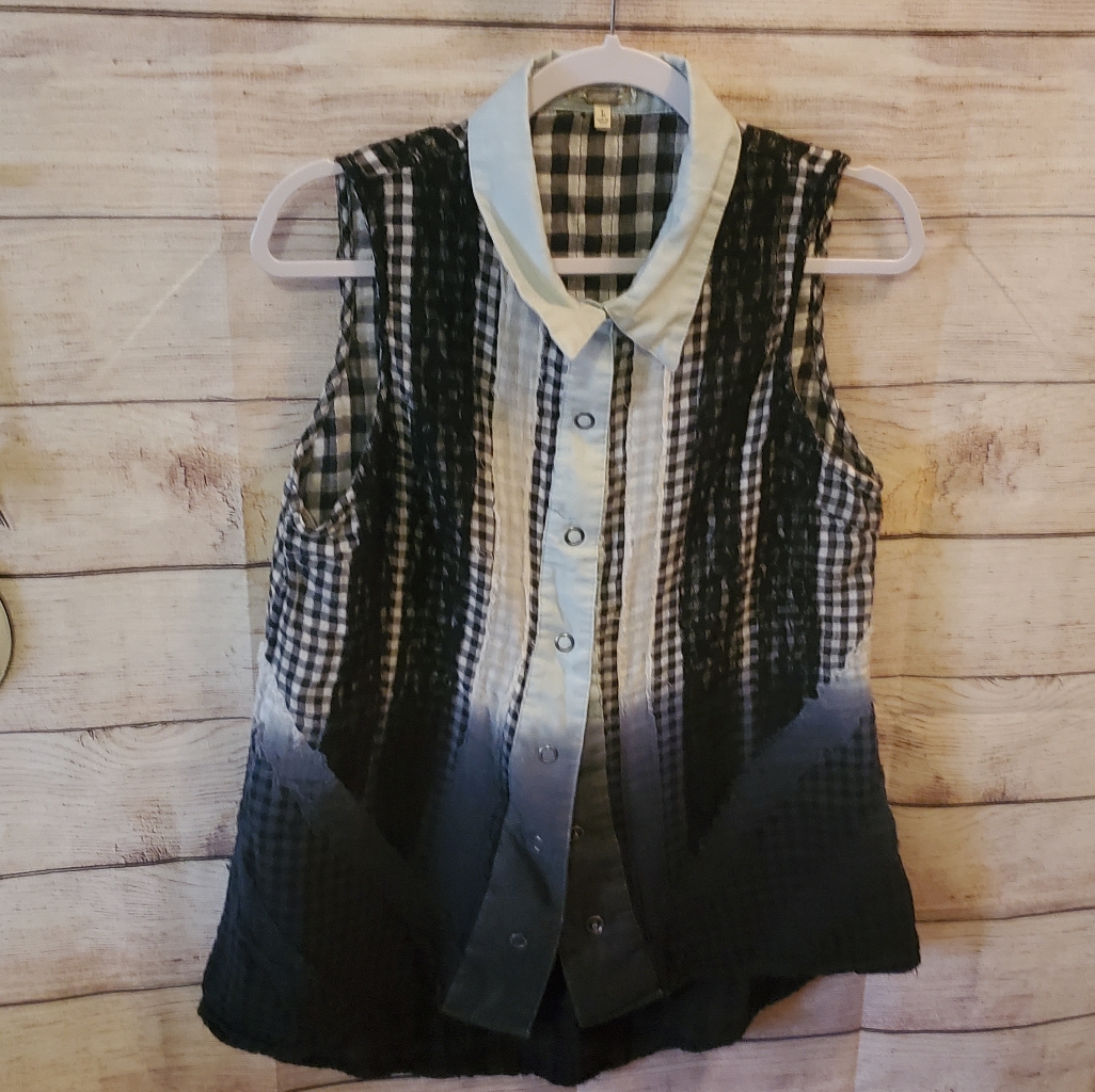 Large Black Button Down